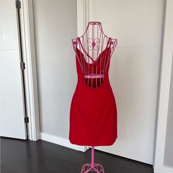 Chic Backless Red Dress - Picture 3 of 5
